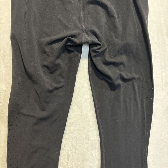 Athleta Women's Chakra 7/8 Tight Powervita Leggings Black Size Small Laser Cut - Picture 11 of 16